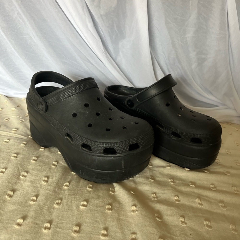Black Platform Clogs - image 1